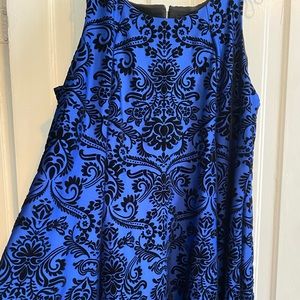 Roz & Ali Royal Blue Dress with pockets 22W